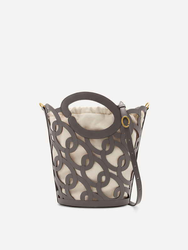 oscar de la renta Oscar Chain-Link Leather Tote