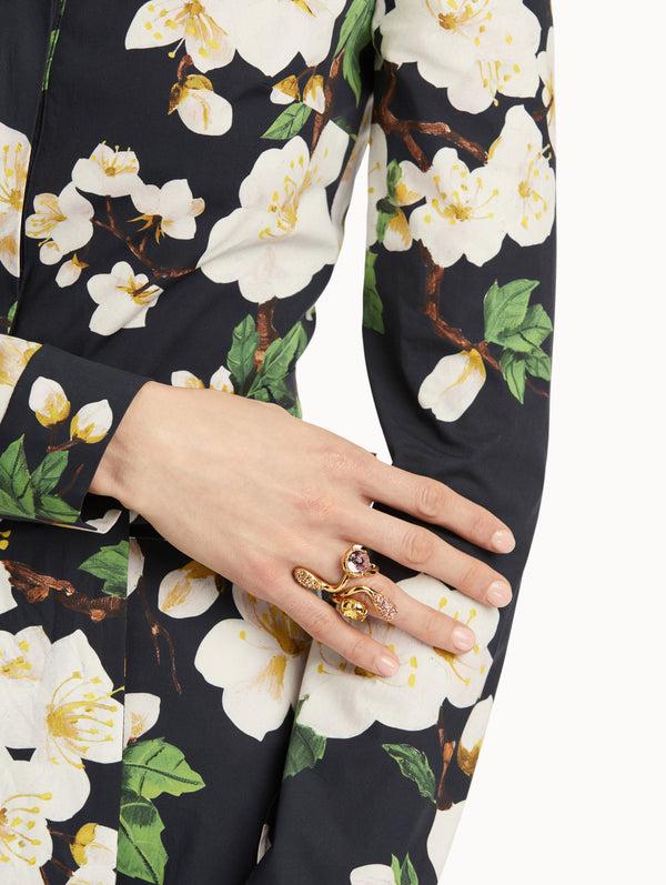 Oscar De La Renta Pavé Crystal Twist Ring