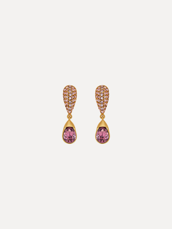 oscar de la renta Pavé Drop Earrings