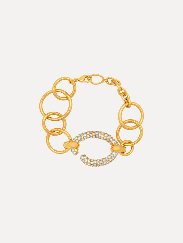 oscar de la renta Pavé O Chain-Link Bracelet
