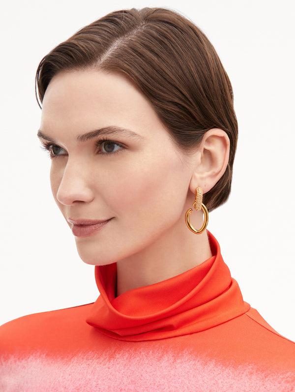 Oscar De La Renta Pavé O Drop Earrings