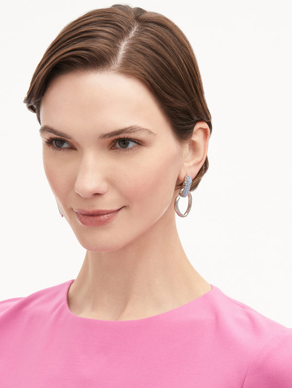 Oscar De La Renta Pavé O Drop Earrings