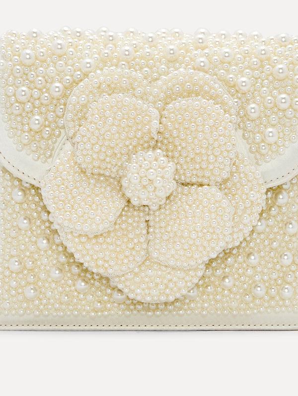 Oscar De La Renta Pearl Embroidered Mini TRO Bag