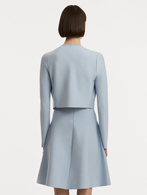 Oscar De La Renta Peony Appliqué Knit Cardigan