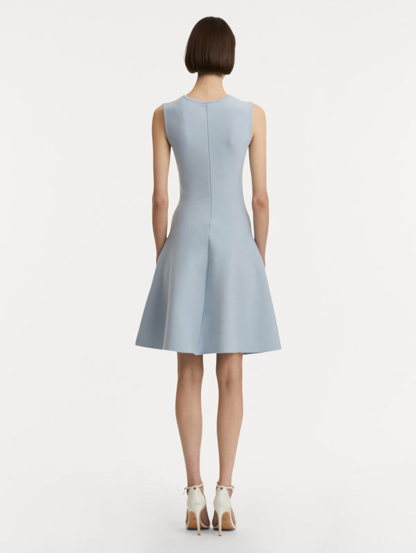 Oscar De La Renta Peony Appliqué Knit Dress