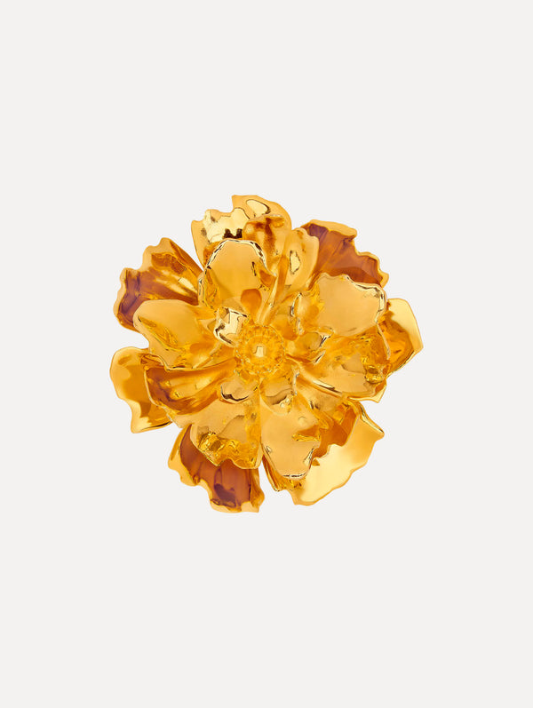 oscar de la renta Peony Brooch