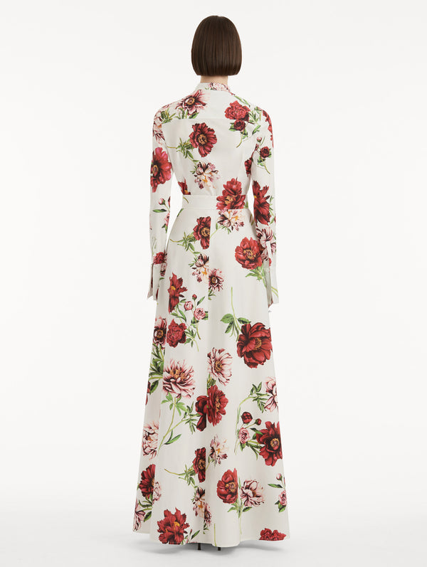 Oscar De La Renta Peony Cotton Poplin Caftan