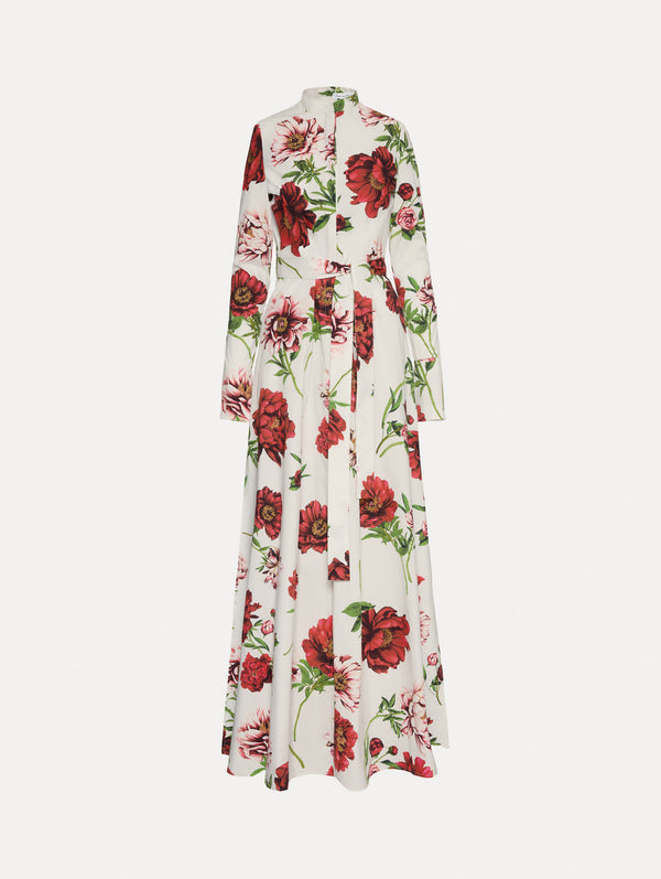 oscar de la renta Peony Cotton Poplin Caftan