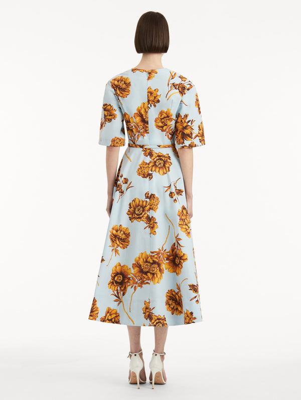 Oscar De La Renta Peony Cotton Poplin Dress