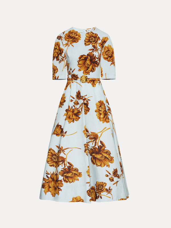 oscar de la renta Peony Cotton Poplin Dress