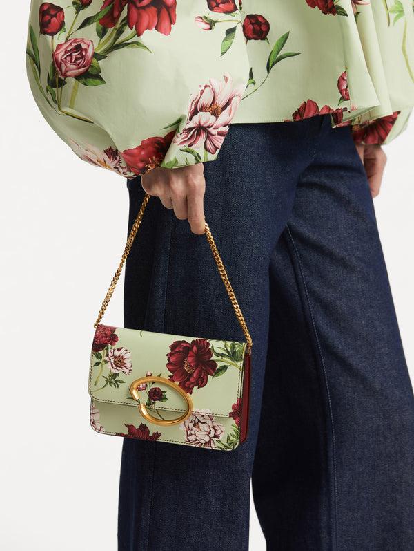 Oscar De La Renta Peony Printed O Pochette