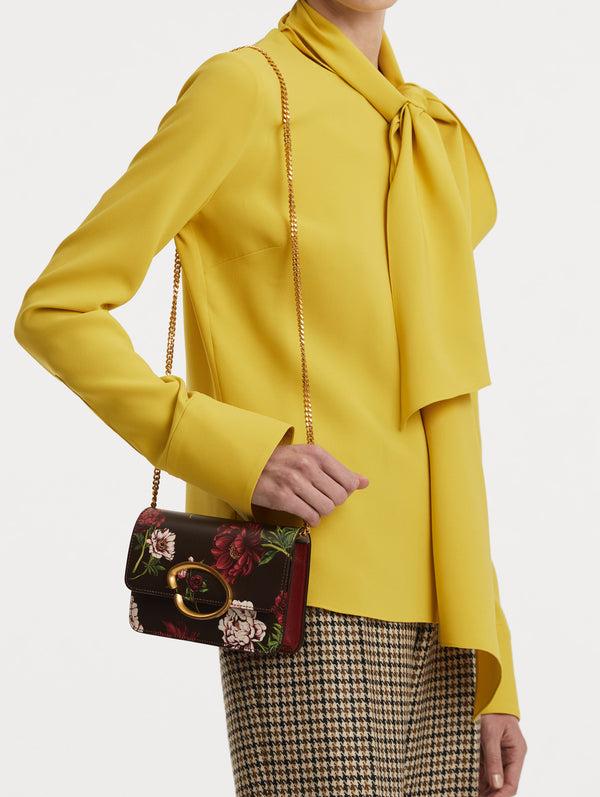 Oscar De La Renta Peony Printed O Pochette