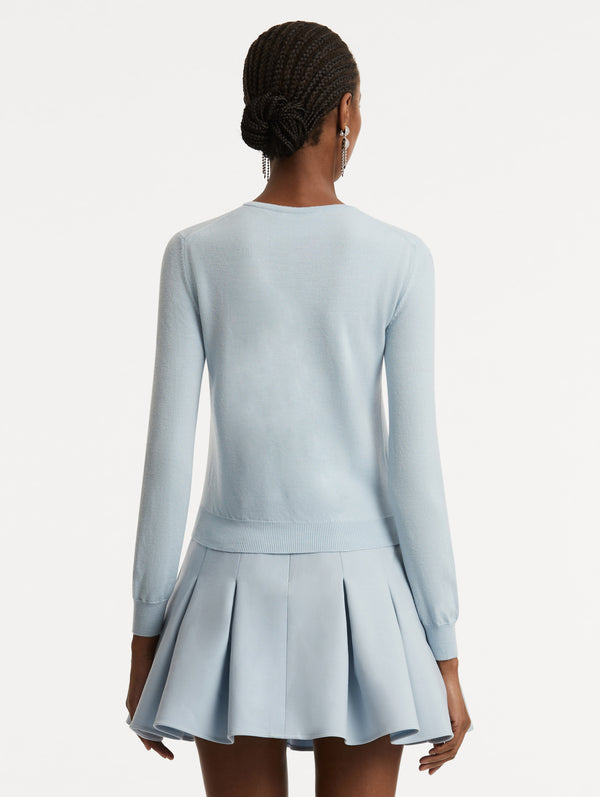 Oscar De La Renta Peony Threadwork Cardigan