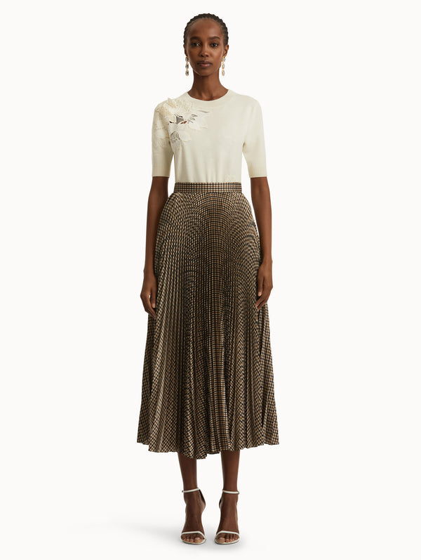 Oscar De La Renta Pied De Poule Skirt