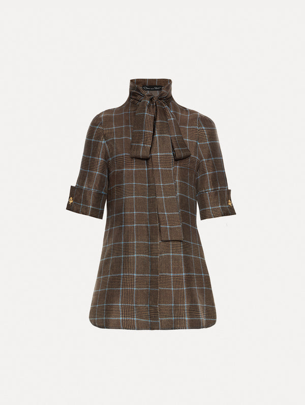 oscar de la renta Prince of Wales Silk Blouse