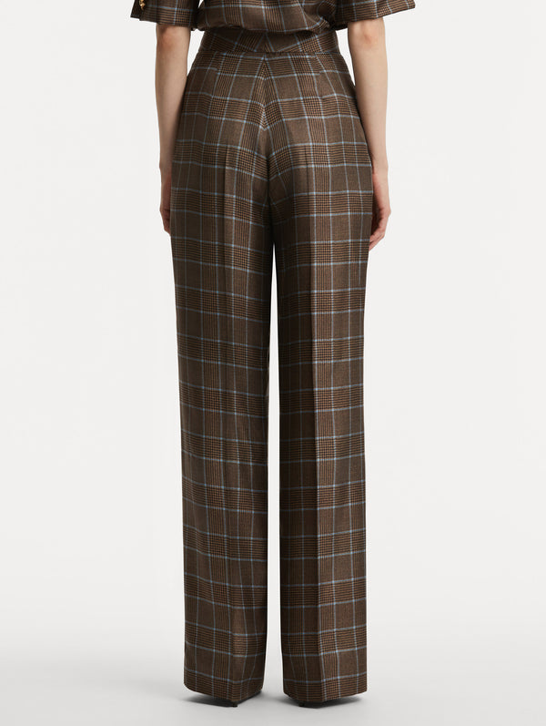 Oscar De La Renta Prince Of Wales Silk Pant