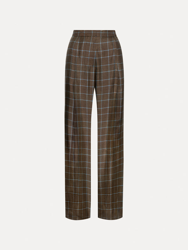 oscar de la renta Prince of Wales Silk Pant