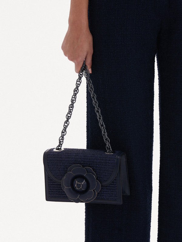 Oscar De La Renta Raffia Woven TRO Bag