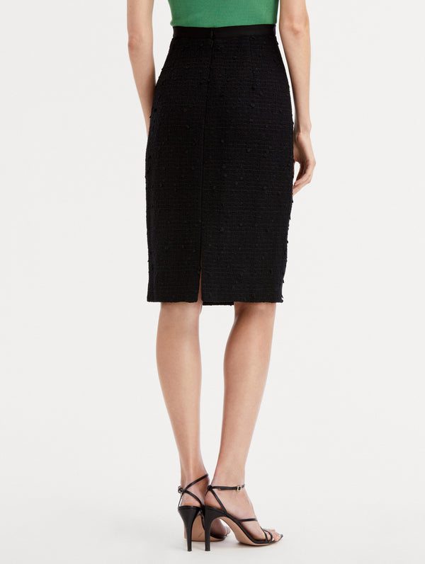 Oscar De La Renta Ribbon Tweed Pencil Skirt