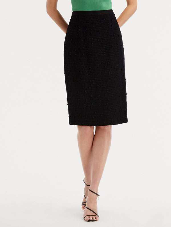 Oscar De La Renta Ribbon Tweed Pencil Skirt