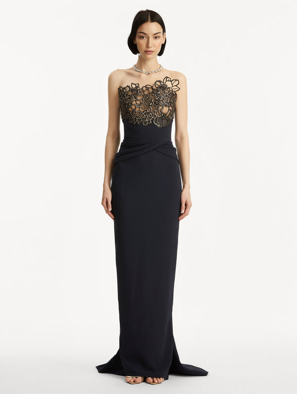 Oscar De La Renta Rubber Lace Cady Gown