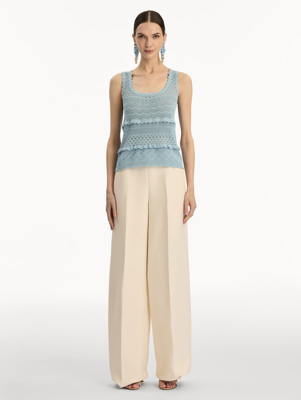 Oscar De La Renta Scallop Trim Tank