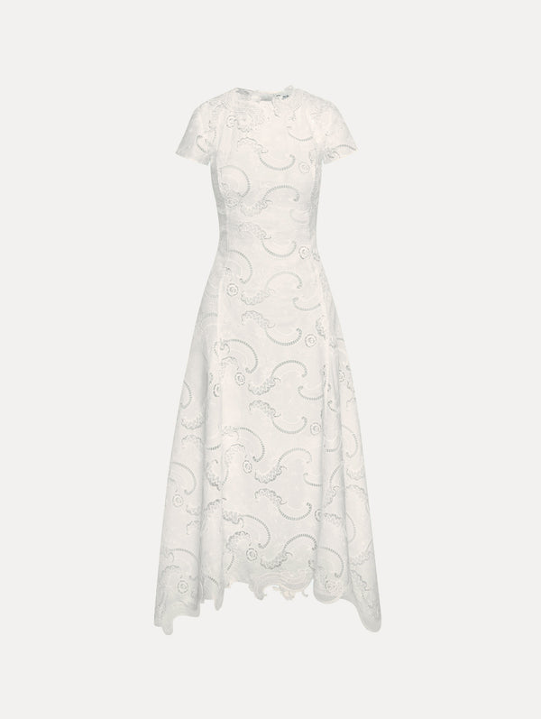 oscar de la renta Scroll Guipure Dress