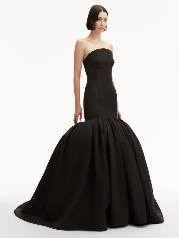 Oscar De La Renta Silk Faille Mermaid Gown
