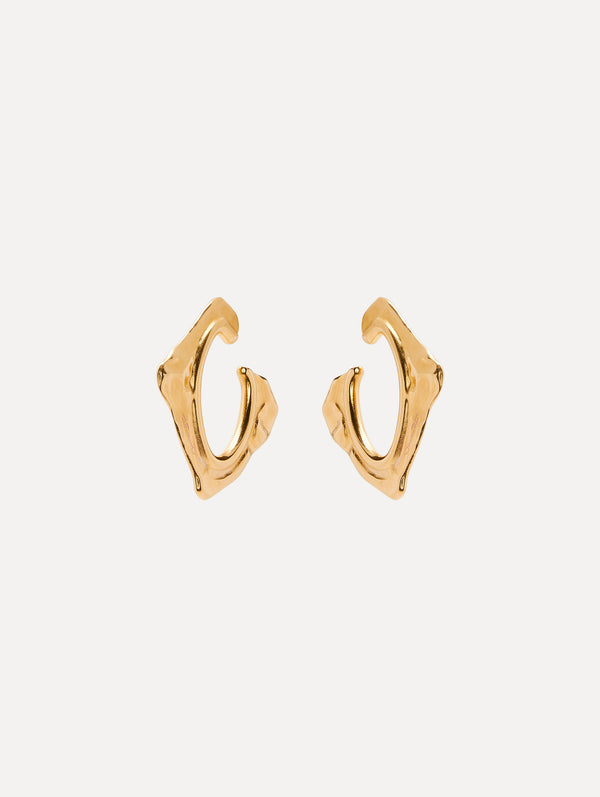 Oscar De La Renta Small Abstract O Hoop Earrings