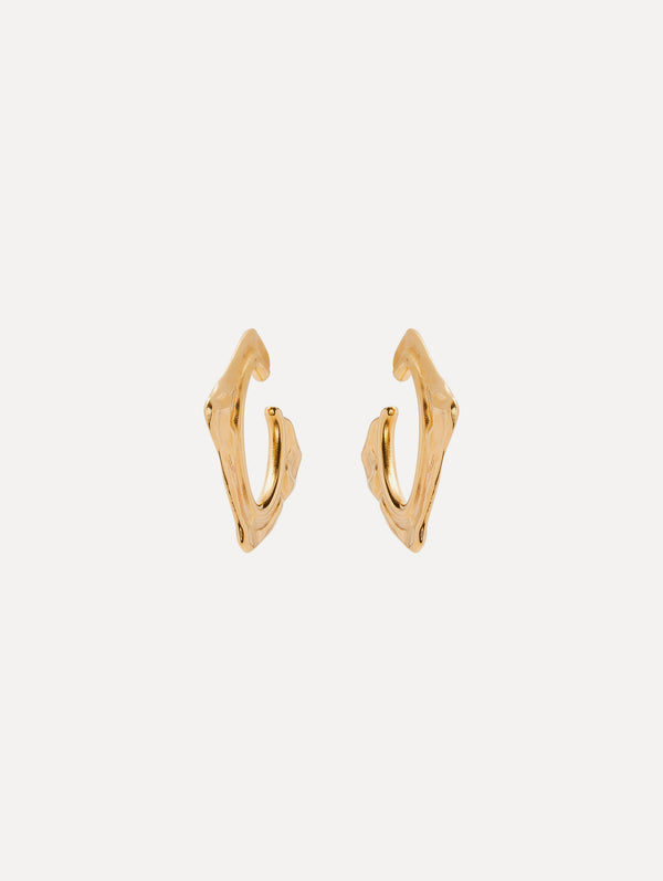 Oscar De La Renta Small Abstract O Hoop Earrings