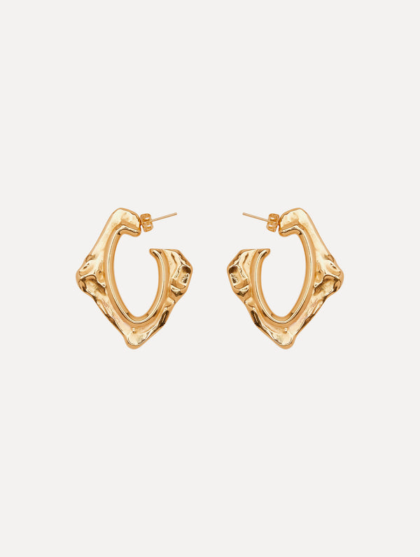 oscar de la renta Small Abstract O Hoop Earrings