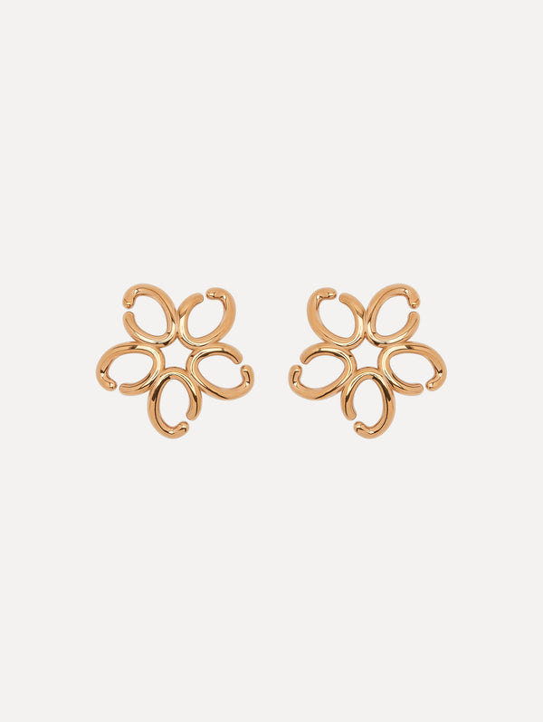 oscar de la renta Small O Flower Earrings