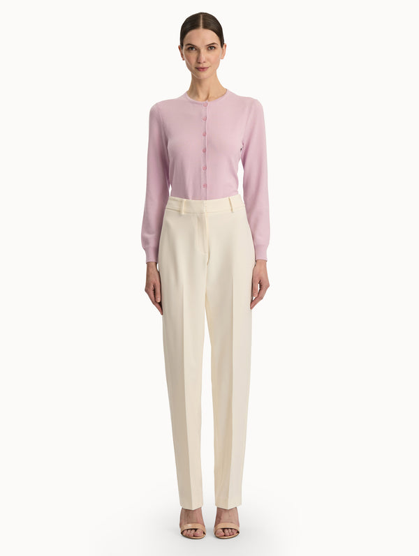 Oscar De La Renta Straight-Leg Wool Pants