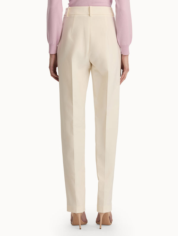 Oscar De La Renta Straight-Leg Wool Pants