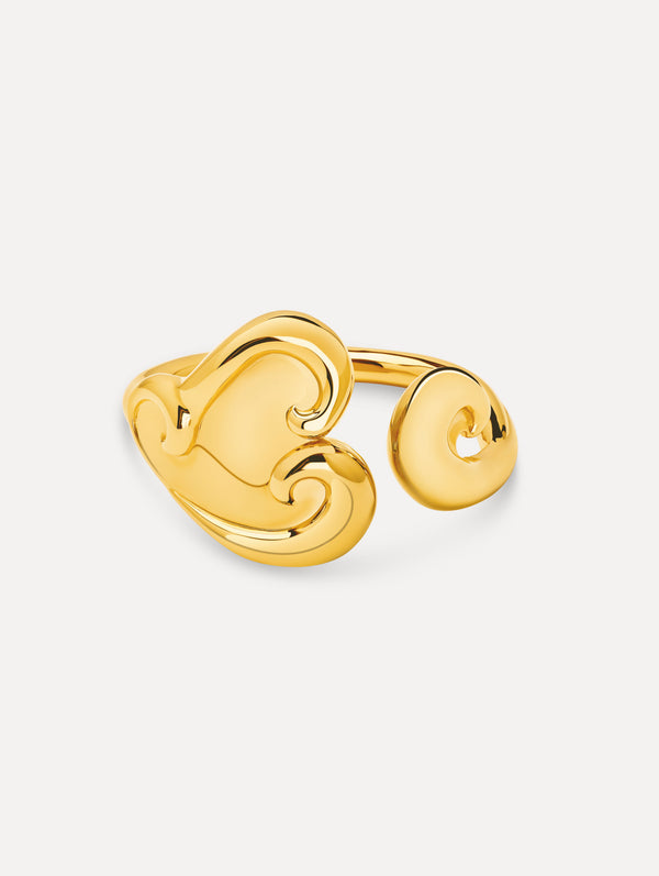 oscar de la renta Swirl Heart Cuff Bracelet