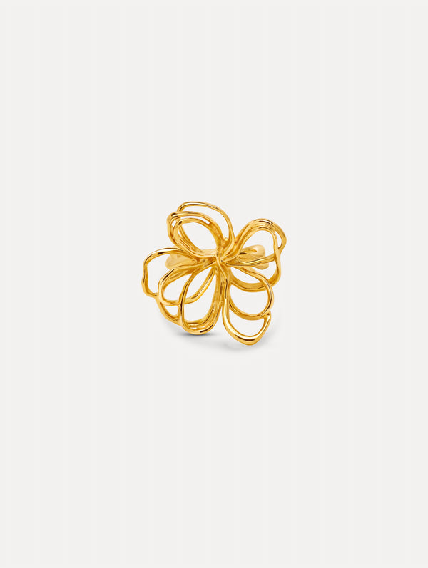 Oscar De La Renta Threaded Flower Ring