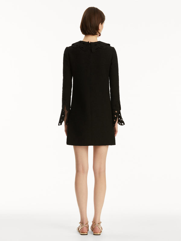 Oscar De La Renta Threadwork Cutout Tweed Dress