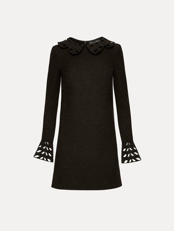 oscar de la renta Threadwork Cutout Tweed Dress