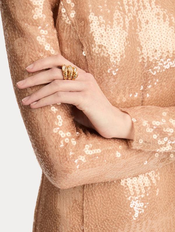 Oscar De La Renta Triple Navette Ring