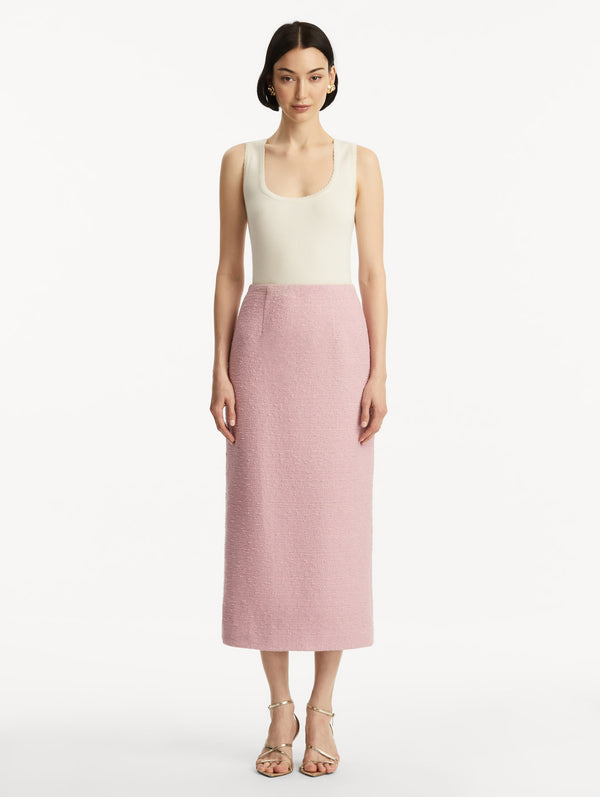Oscar De La Renta Tweed Pencil Skirt
