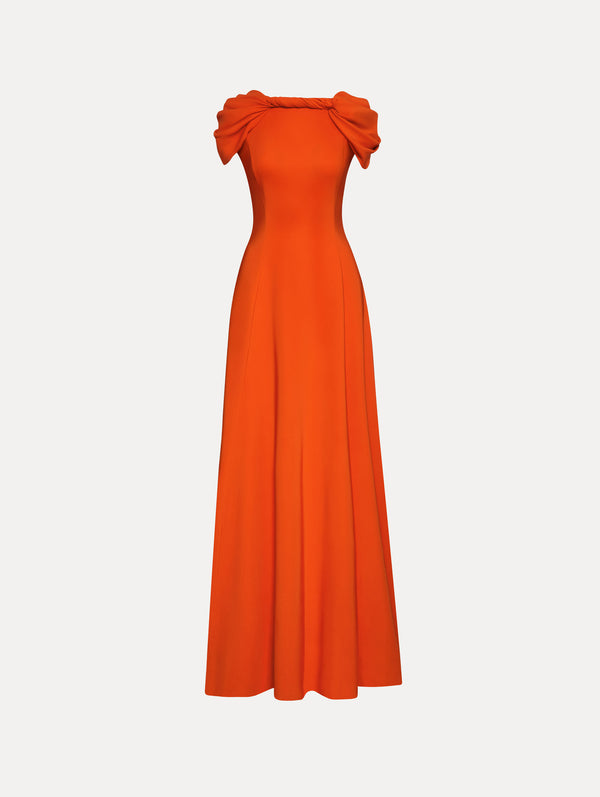 oscar de la renta Twist-Detailed Cady Gown
