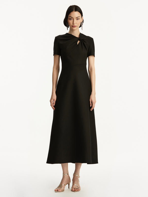Oscar De La Renta Twist-Detailed Wool Dress