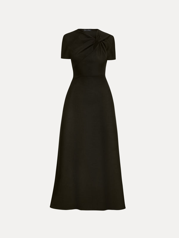 oscar de la renta Twist-Detailed Wool Dress