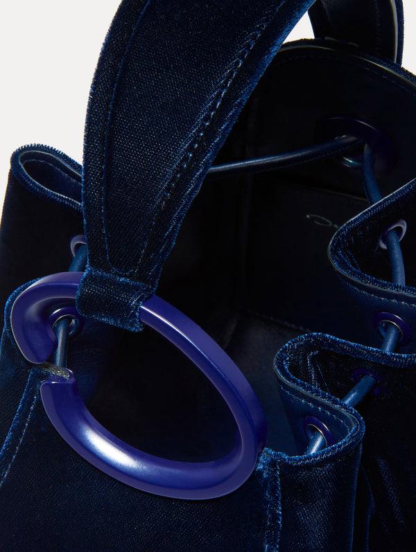 Oscar De La Renta Velvet O Handle Bag