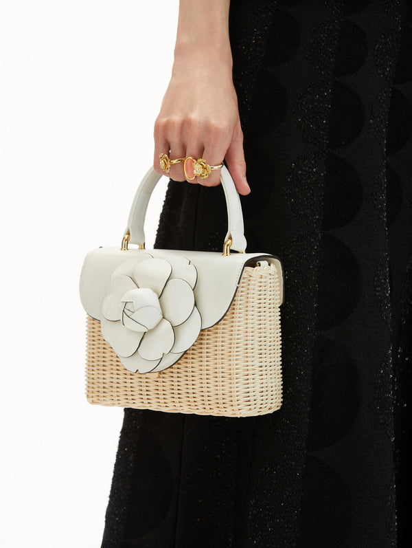 Oscar De La Renta Wicker Mini TRO Bag