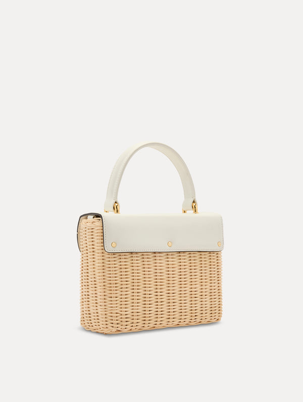 Oscar De La Renta Wicker Mini TRO Bag