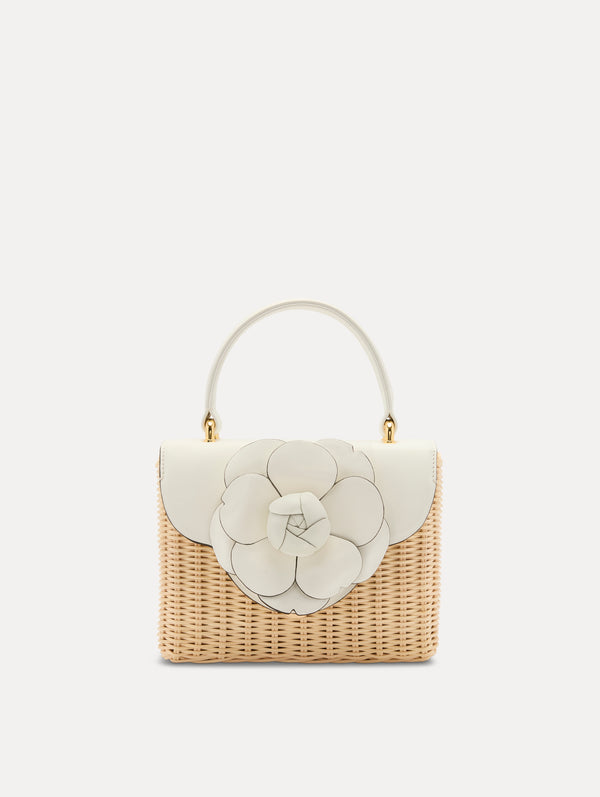 Oscar De La Renta Wicker Mini TRO Bag