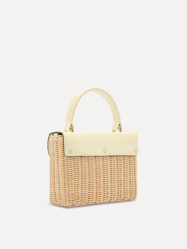 Oscar De La Renta Wicker Mini TRO Bag