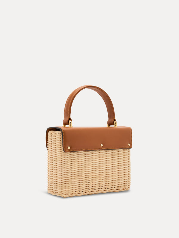 Oscar De La Renta Wicker Mini TRO Bag