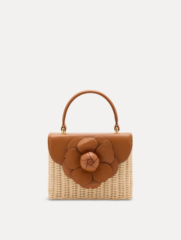 Oscar De La Renta Wicker Mini TRO Bag